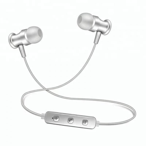 Wholesale Magnetic Slim Wireless Sports Bluetooth Stereo Headset B3 (Silver)